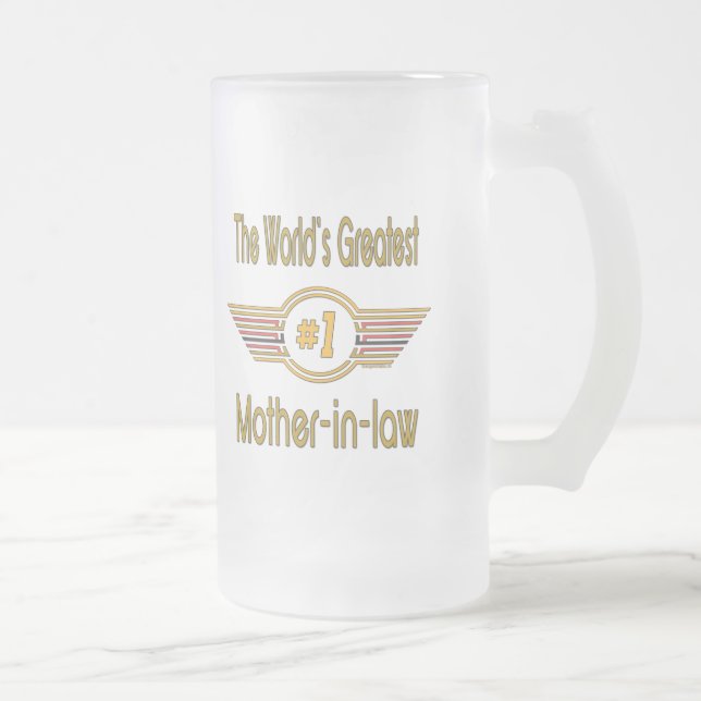 Taza De Cristal Esmerilado Los mejores regalos de la suegra (Derecha)