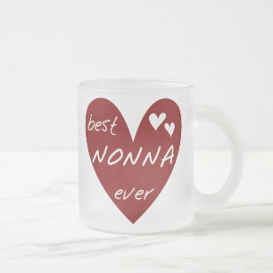 Taza De Cristal Esmerilado Los mejores regalos de las camisetas de Nonna del