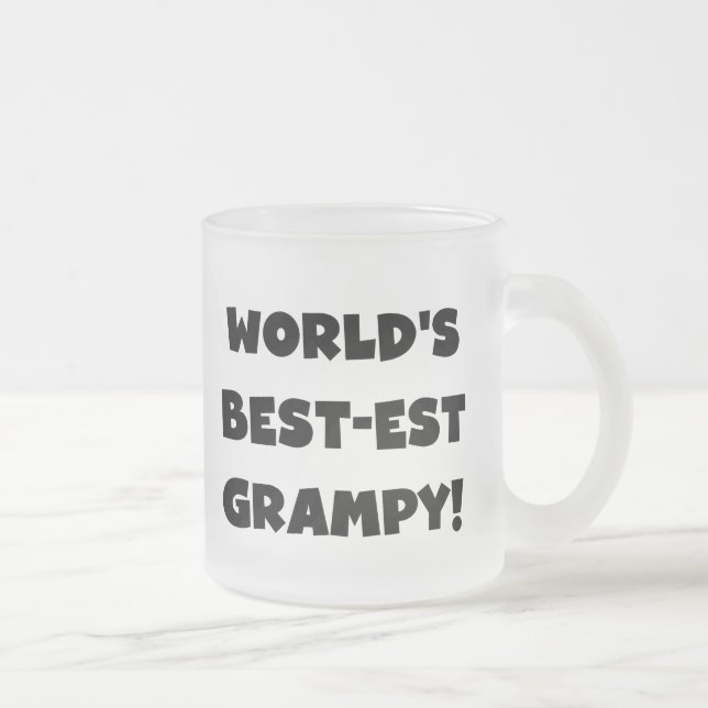 Taza De Cristal Esmerilado Los mejores regalos más graciosos del mundo del te (Derecha)