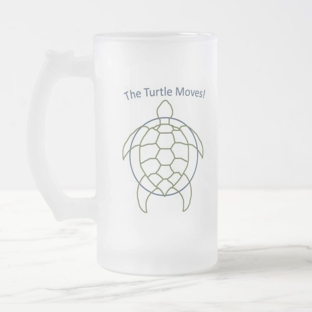 Taza De Cristal Esmerilado ¡Los movimientos de la tortuga! (Izquierda)