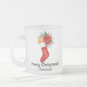 Taza De Cristal Esmerilado Los navidades aman