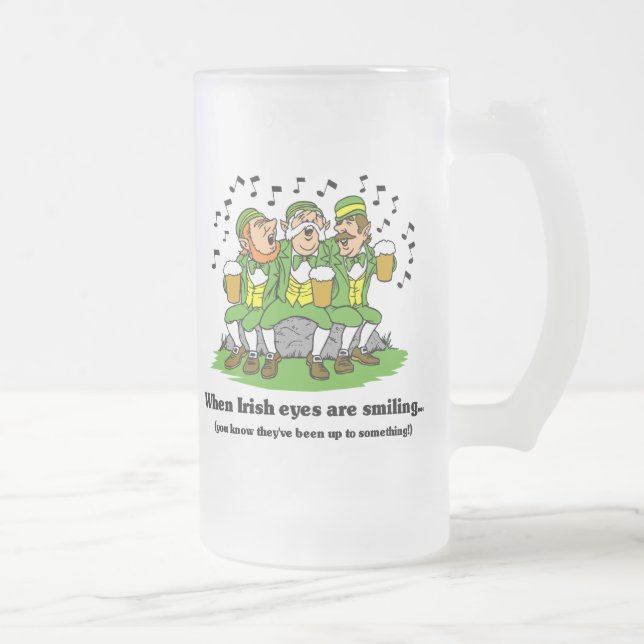 Taza De Cristal Esmerilado Los ojos irlandeses están sonriendo (Derecha)