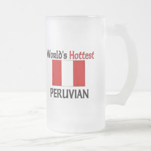 Taza De Cristal Esmerilado Los Peruvian más calientes del mundo