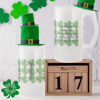 Taza De Cristal Esmerilado Los vecinos irlandeses de Bendición Mug-May te res