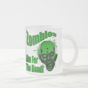 Taza De Cristal Esmerilado Los zombis son Coming2