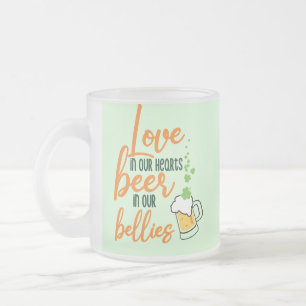 Taza De Cristal Esmerilado Love & Beer St. Patrick's Day Fun-61146 Hoodie