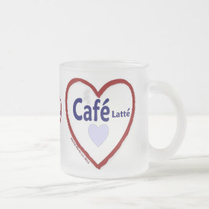 Taza De Cristal Esmerilado Love Café Latté - Frosted Mug