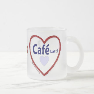 Taza De Cristal Esmerilado Love Café Latté - Frosted Mug