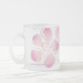 Taza De Cristal Esmerilado Love Cherry Blossom (Personalize)