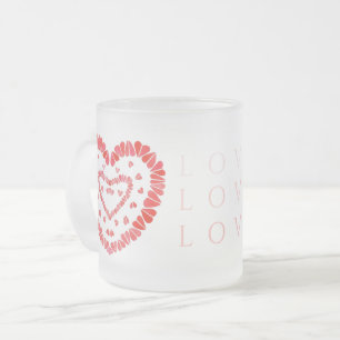 Taza De Cristal Esmerilado LOVE Frost Glass Mug