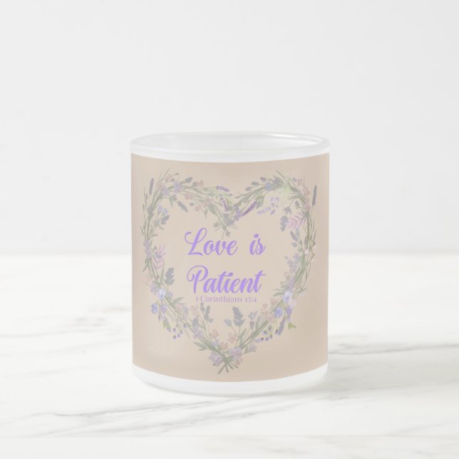 Taza De Cristal Esmerilado Love is.... (Centro)