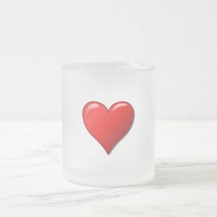 Taza De Cristal Esmerilado Love Mug