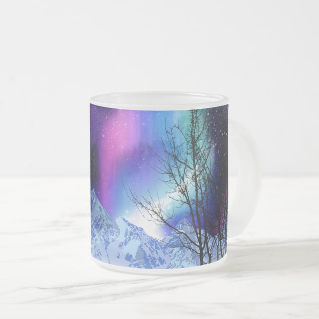Taza De Cristal Esmerilado Luces de invierno (Anverso derecho)