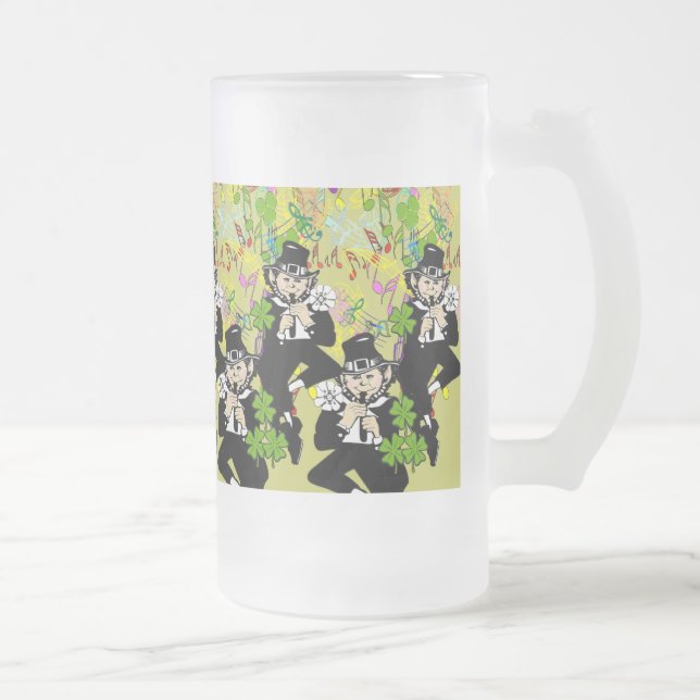 Taza De Cristal Esmerilado Lucky Leprechaun (Derecha)