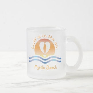 Taza De Cristal Esmerilado Luffers Sunset_Luff está en el aire Myrtle Beach