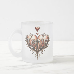 Taza De Cristal Esmerilado Luna gótica: amor eterno bajo el cielo de medianoc