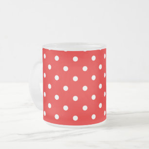 Taza De Cristal Esmerilado Lunares