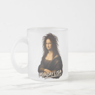 Taza De Cristal Esmerilado Lunes Lisa Divertido Arte Renacentista