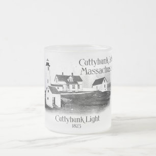 Taza De Cristal Esmerilado Luz de Cuttyhuunk - Massachusetts