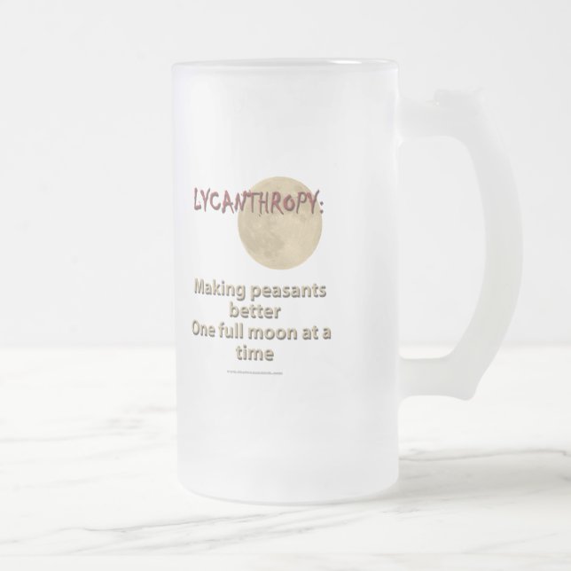 Taza De Cristal Esmerilado Lycanthropy (Derecha)