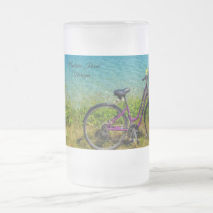 Taza De Cristal Esmerilado Mackinac Island Bike Frost Mug
