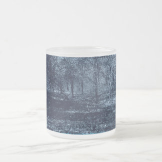 Taza De Cristal Esmerilado maderas de la luna azul