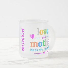 Taza De Cristal Esmerilado MADRE de color lindo