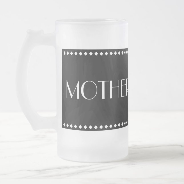 Taza De Cristal Esmerilado Madre de la novia Frosted Mug (Izquierda)