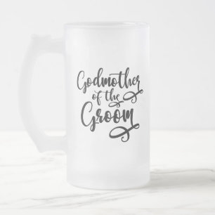 Taza De Cristal Esmerilado Madrina del novio