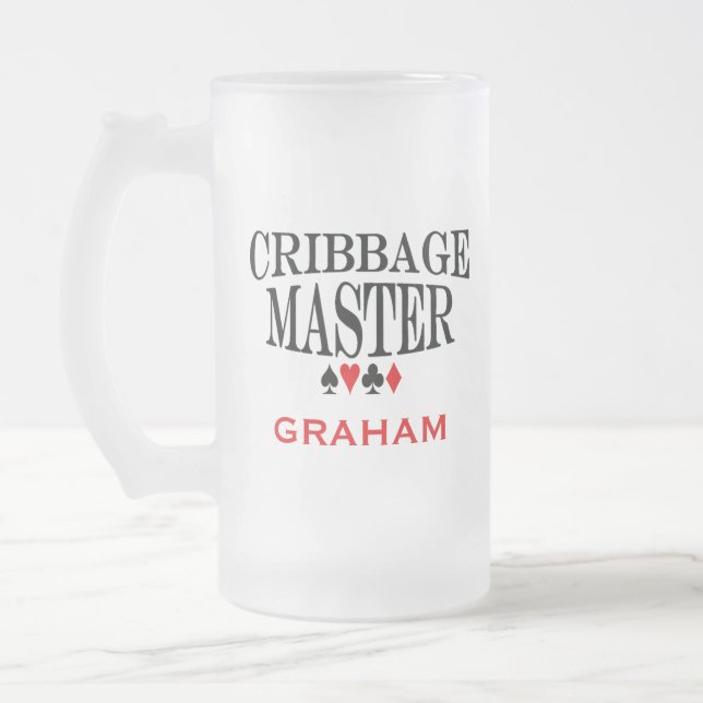 Taza De Cristal Esmerilado Maestro de basura personalizada (Izquierda)