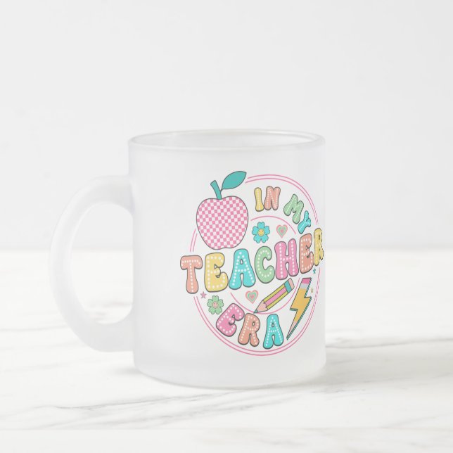 Taza De Cristal Esmerilado Maestros regalan mug a profesores (Izquierda)