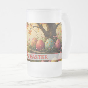 Taza De Cristal Esmerilado Magia de Floración Primaveral con Esplendor de Hue