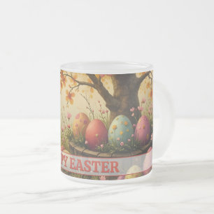 Taza De Cristal Esmerilado Magia de Floración Primaveral con Esplendor de Hue
