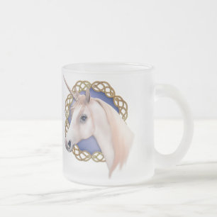 Taza De Cristal Esmerilado Magia de Unicorn