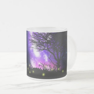 Taza De Cristal Esmerilado Magia Vía Láctea Café de vidrio escarpado Mug