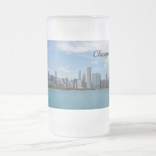 Taza De Cristal Esmerilado Magnate de cerveza de vidrio escarpado de Chicago 