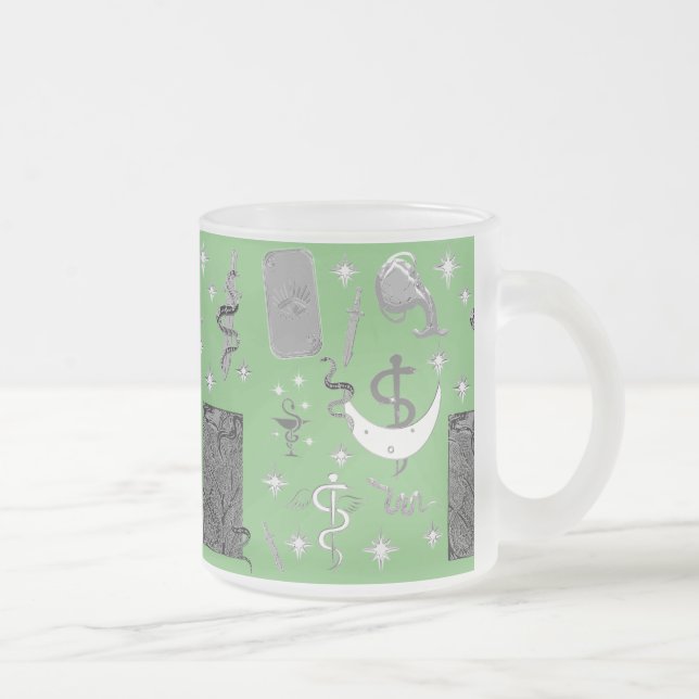 Taza De Cristal Esmerilado Mago de la serpiente Mikitiez bruja (Derecha)