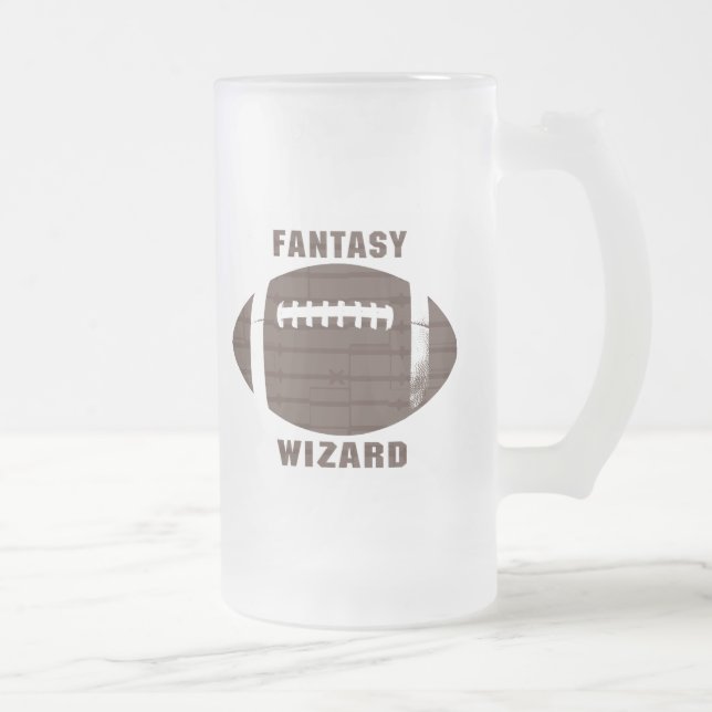 Taza De Cristal Esmerilado Mago del fútbol de la fantasía (Derecha)