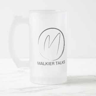 Taza De Cristal Esmerilado Maklier habla de 16 oz escarcha