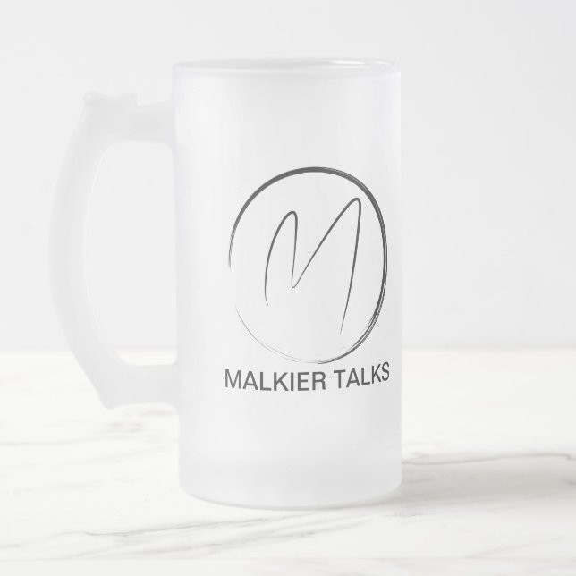 Taza De Cristal Esmerilado Maklier habla de 16 oz escarcha (Izquierda)