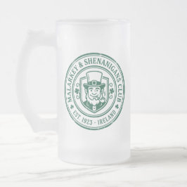 Taza De Cristal Esmerilado Malarkey & Shenanigans Beer Club St. Patrick's Day