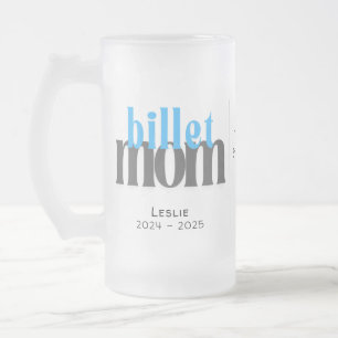 Taza De Cristal Esmerilado Mamá Billet Personalizada Con Cita Sentimental