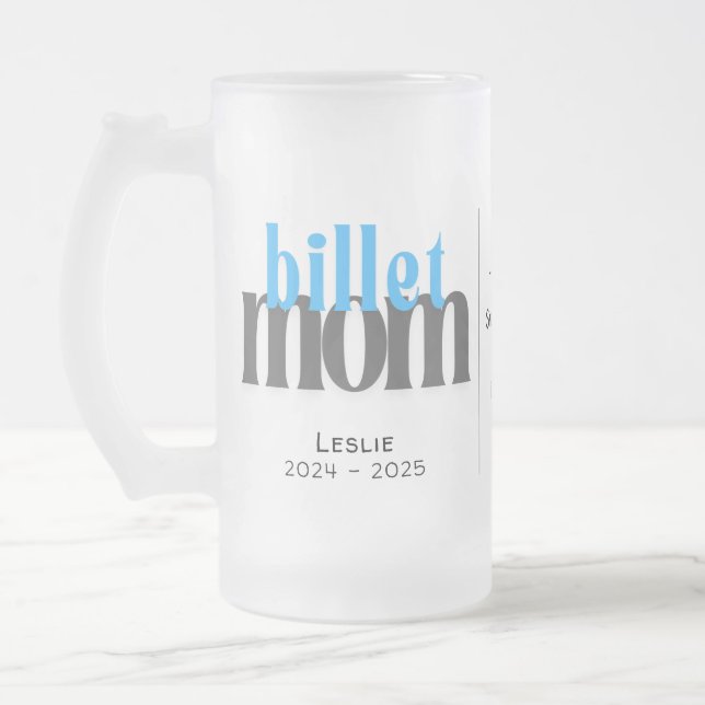 Taza De Cristal Esmerilado Mamá Billet Personalizada Con Cita Sentimental (Izquierda)