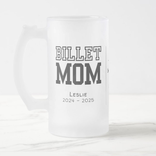 Taza De Cristal Esmerilado Mamá Billet Personalizada Con Cita Sentimental (Izquierda)