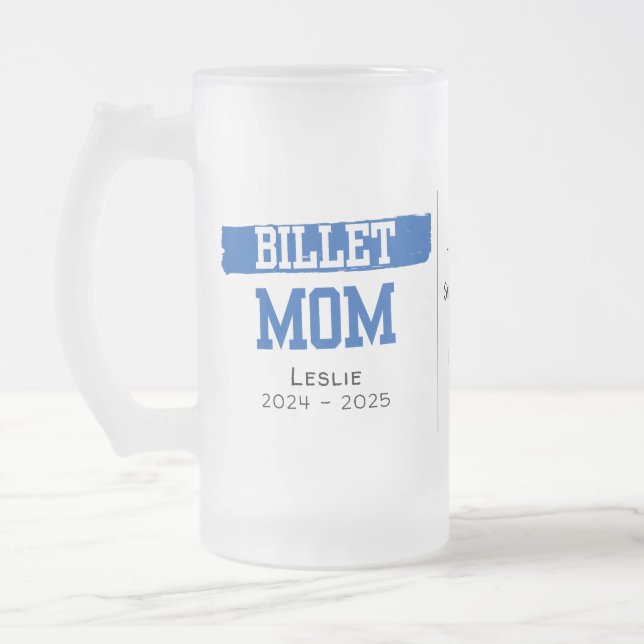 Taza De Cristal Esmerilado Mamá Billet Personalizada Con Cita Sentimental (Izquierda)