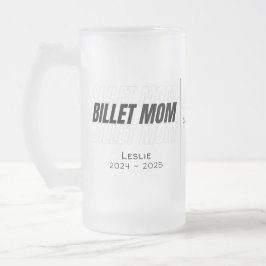Taza De Cristal Esmerilado Mamá Billet Personalizada Con Cita Sentimental