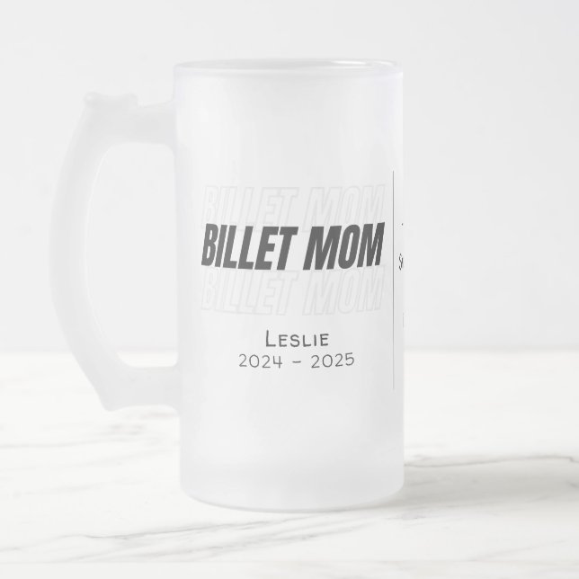 Taza De Cristal Esmerilado Mamá Billet Personalizada Con Cita Sentimental (Izquierda)