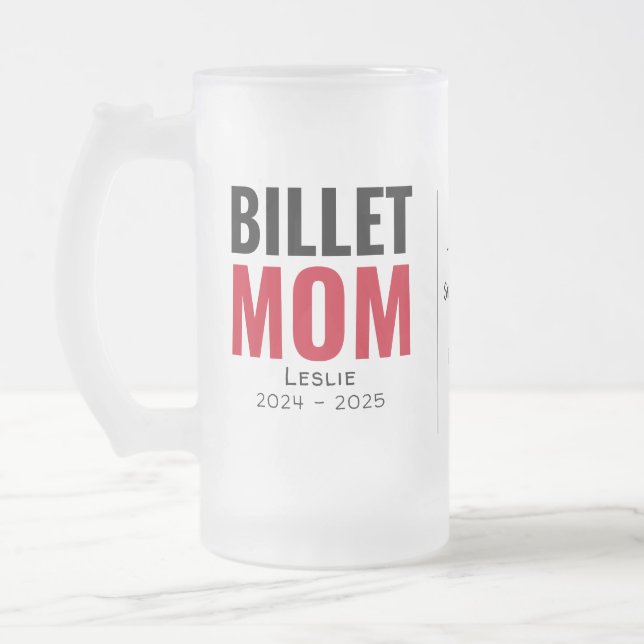 Taza De Cristal Esmerilado Mamá Billet Personalizada Con Cita Sentimental (Izquierda)