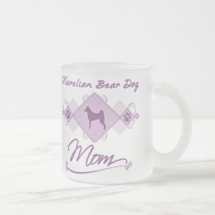 Taza De Cristal Esmerilado Mamá carelia del perro del oso