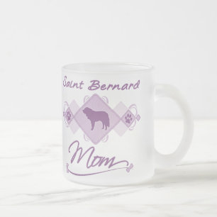Taza De Cristal Esmerilado Mamá de St Bernard